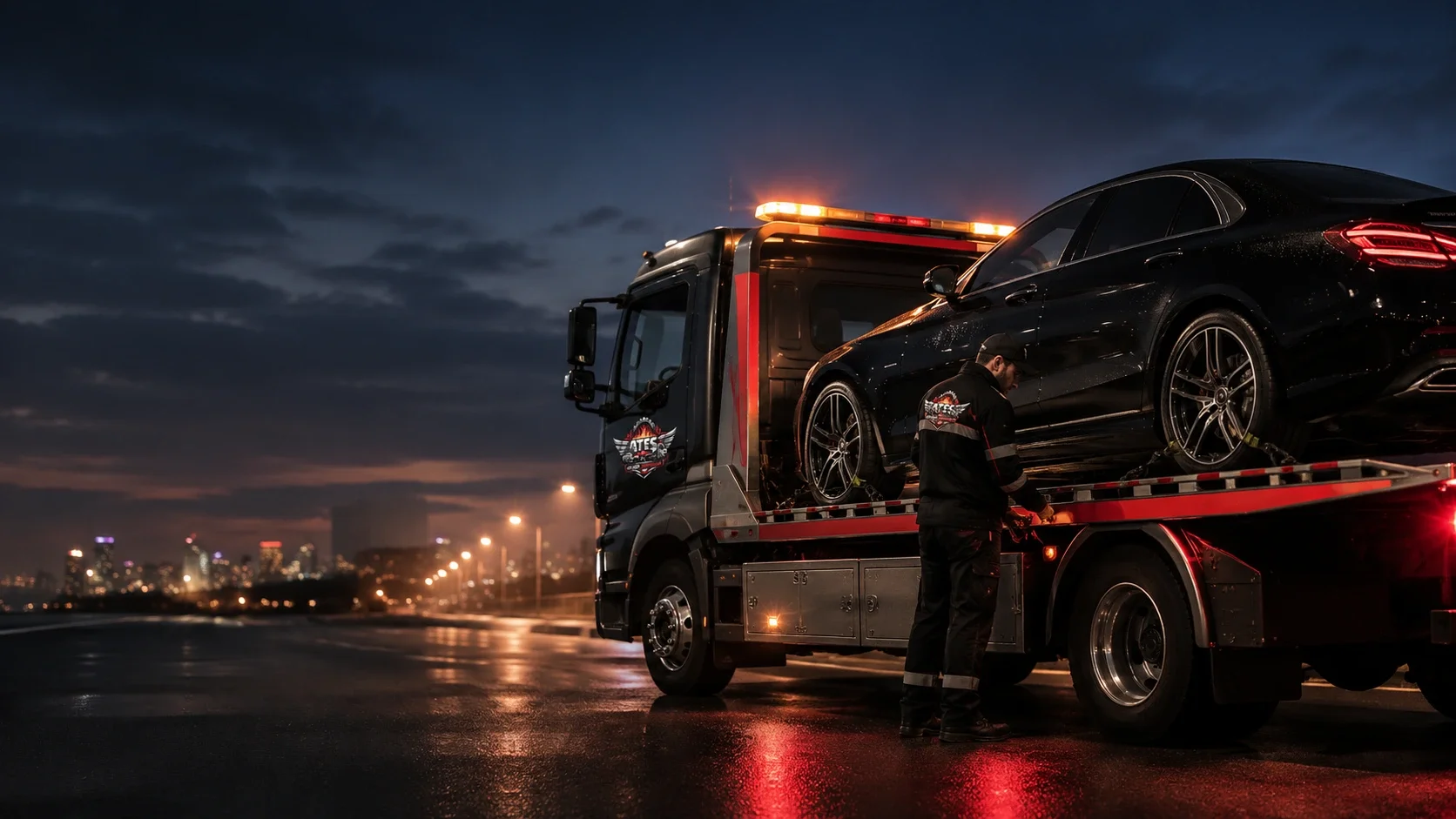 7/24 oto çekici ve oto kurtarma hizmeti için yol yardım aracı